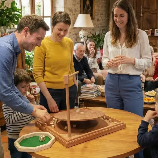 Jeux en bois jeu d'équilibre géant 61x61x49cm - location Luxembourg - Animakids
