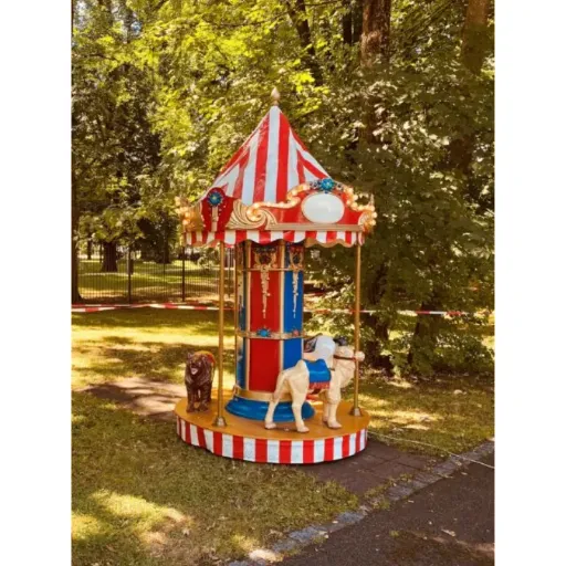 Carrousel ancien 3 sujets location - animakids.lu Luxembourg