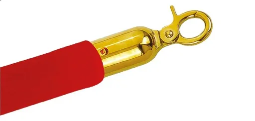 Location de potelets chrome or avec cordon rouge - location Luxembourg - Animakids