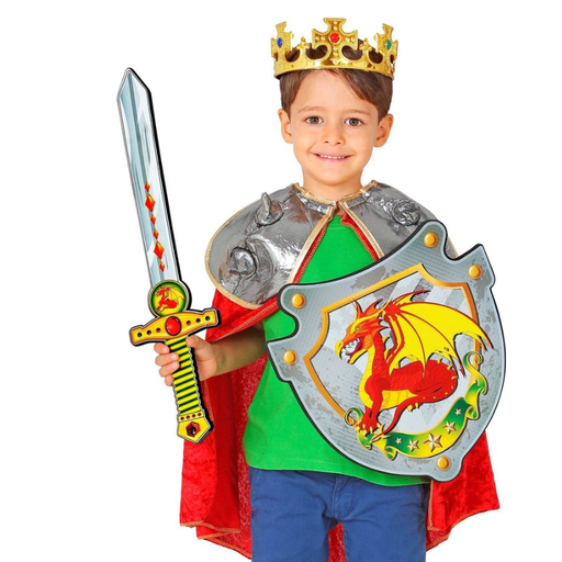 [WID97304] Epée et Bouclier Chevalier Dragon en Mousse EVA